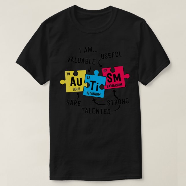 Autism Awareness s Men Boys Periodic Table Element T-Shirt (Design Front)