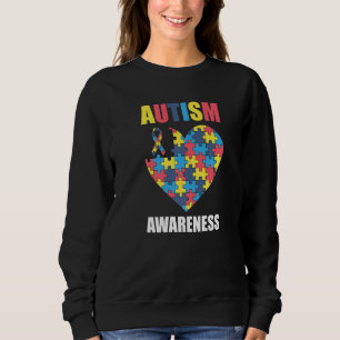 Autism Awareness S Women Heart Support Autistic Mo Sweatshirt