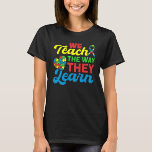Autism Awareness School Teaching Proud Autism Teac T-Shirt