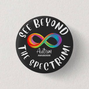 Autism Awareness - see beyond the spectrum 3 Cm Round Badge