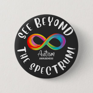 Autism Awareness - see beyond the spectrum 6 Cm Round Badge