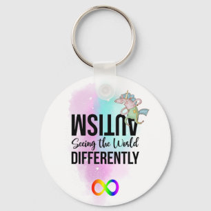 Autism Awareness Seeing Differently Neurodiversity Key Ring