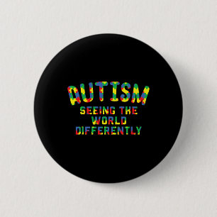 Autism Awareness - Seeing The World Autistic Kids 6 Cm Round Badge