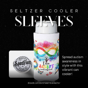 Autism Awareness Seltzer Can Cooler