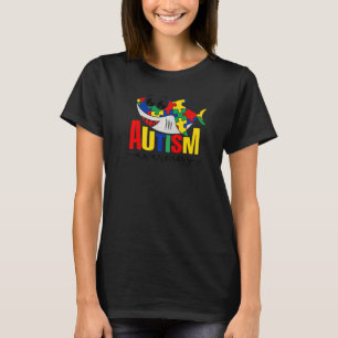 Autism Awareness Shark Puzzle Pieces Autism Child  T-Shirt