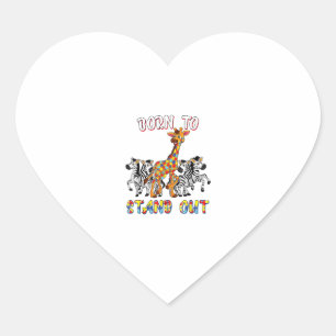 Autism Awareness Shirt Boys Born To Stand Out Gira Heart Sticker