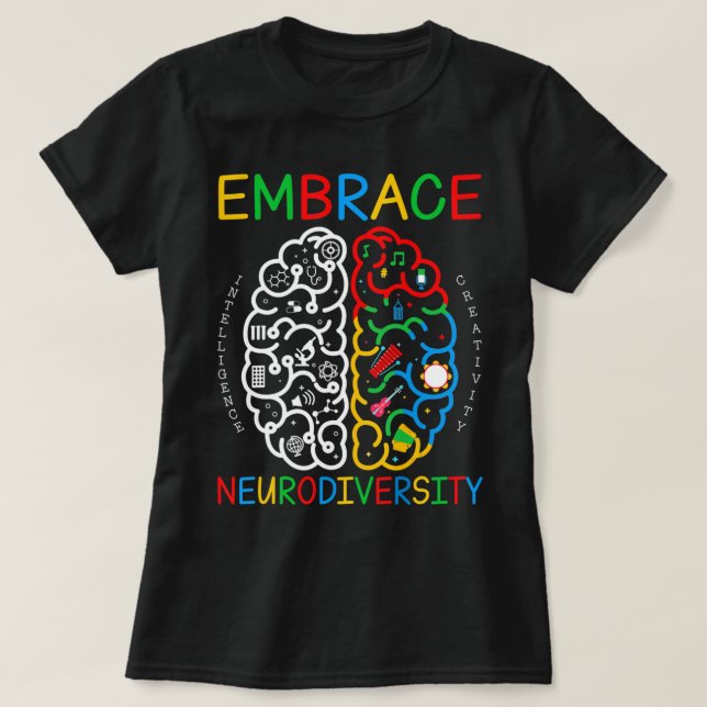 Autism Awareness Shirt Embrace Neurodiversity ADHD (Design Front)