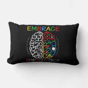 Autism Awareness Shirt Embrace Neurodiversity ADHD Lumbar Cushion