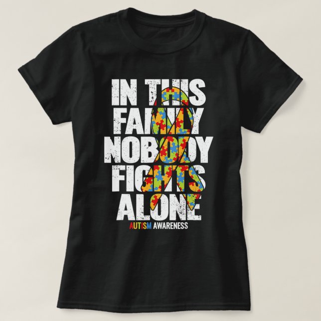 Autism Awareness Shirt Family Support Mum Autism A (Design Front)