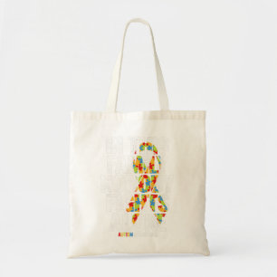 Autism Awareness Shirt Family Support Mum Autism A Tote Bag