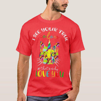 Autism Awareness Shirt I See Your True Colours Col