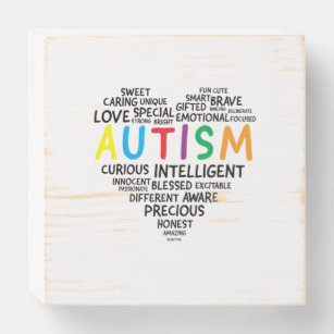 Autism Awareness Shirts - Autism Heart Shirt Wooden Box Sign