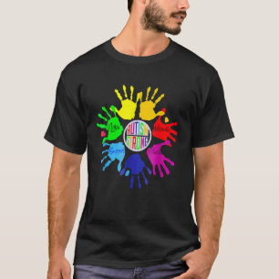 Autism Awareness Sign Language Hand Puzzle Suppor T-Shirt