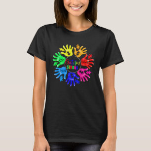 Autism Awareness Sign Language Hand Puzzle Support T-Shirt