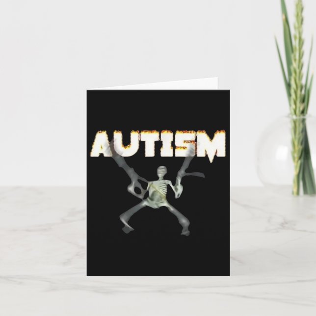 Autism Awareness Skeleton – Supportive Graphic  Card (Front)