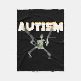 Autism Awareness Skeleton – Supportive Graphic  Fleece Blanket