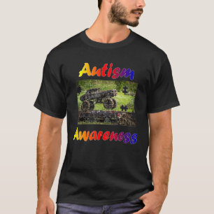 Autism Awareness Speaks Monster Truck Jam Puzzle P T-Shirt