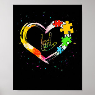 Autism Awareness Special Ed Teacher Asl Sign Langu