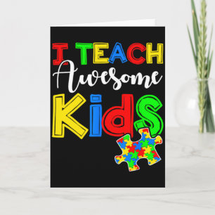 Autism Awareness Special Ed Teacher T Shirt Card