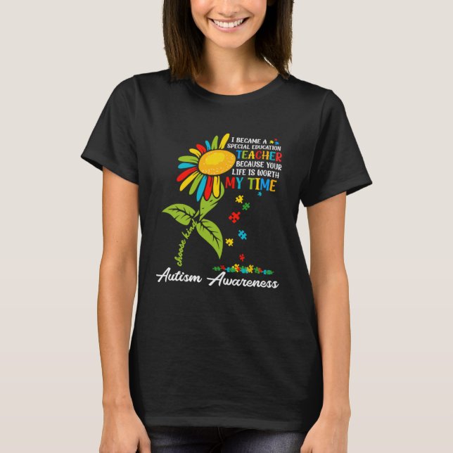 Autism Awareness Sped Teacher Special Education Su T-Shirt (Front)