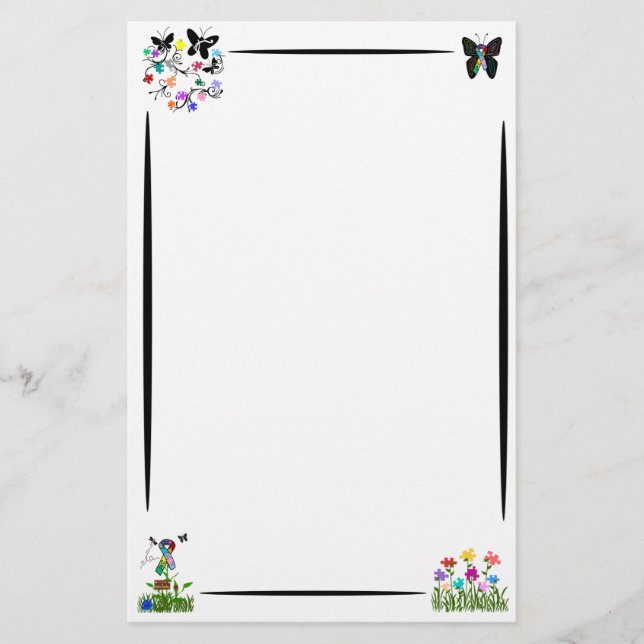 Autism Awareness Stationary Stationery (Front)