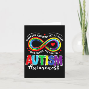 Autism Awareness Strength And Heart Set Us Apart 4 Card