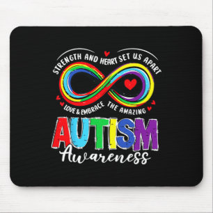 Autism Awareness Strength And Heart Set Us Apart 4 Mouse Pad