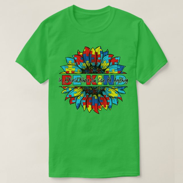 autism awareness sunfliwer  T-Shirt (Design Front)