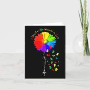 Autism Awareness Sunflower Accept Understand Love Card