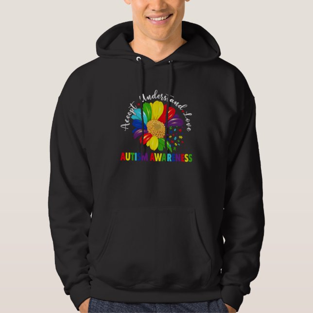 Autism Awareness Sunflower Accept Understand Love  Hoodie (Front)