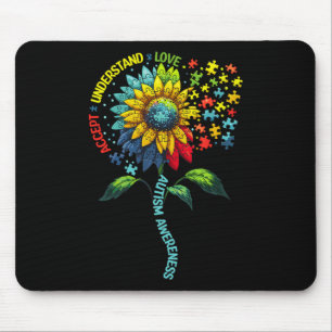 Autism Awareness Sunflower Accept Understand Love Mouse Pad