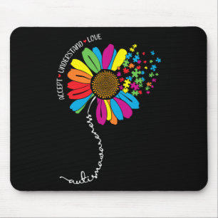 Autism Awareness Sunflower Accept Understand Love Mouse Pad