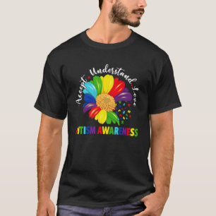 Autism Awareness Sunflower Accept Understand Love T-Shirt