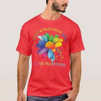 Autism Awareness Sunflower Accept Understand Love  T-Shirt