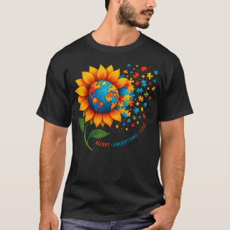Autism Awareness Sunflower Autism T-Shirt