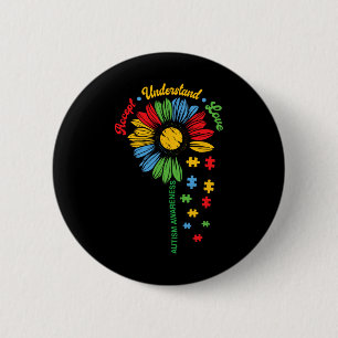 Autism Awareness Sunflower Autistic Support Autism 6 Cm Round Badge