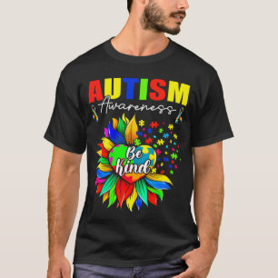 Autism Awareness Sunflower Choose Kindness Mum Kid T-Shirt
