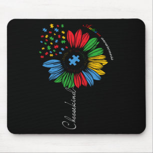 Autism Awareness Sunflower Kids Choose Kind Autism Mouse Pad