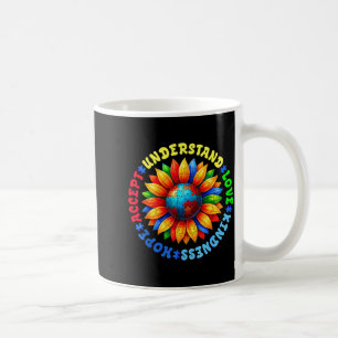 Autism awareness sunflower men women kids autism coffee mug