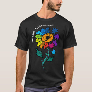 Autism Awareness Sunflower Puzzle Choose Kind Wome T-Shirt