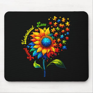 Autism Awareness Sunflower Puzzle Piece Supporter  Mouse Pad