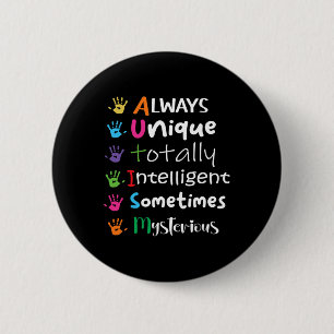 AUTISM AWARENESS Support Autism Kids for Mom Dad 1 6 Cm Round Badge