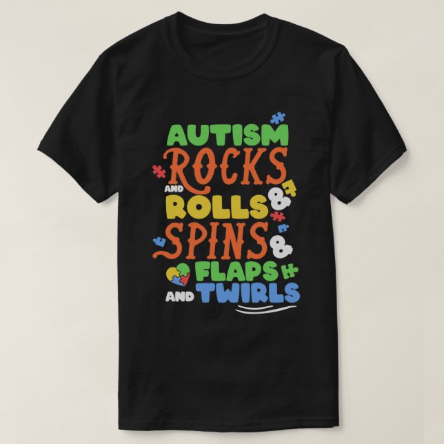 AUTISM AWARENESS Support Autism Kids for Mom Dad 8 T-Shirt (Design Front)