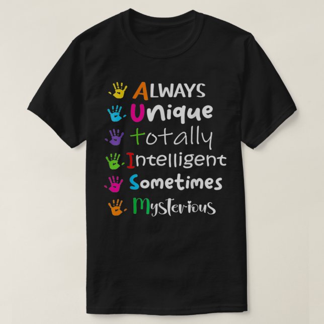 Autism Awareness Support Autism Kids For Mum army  T-Shirt (Design Front)