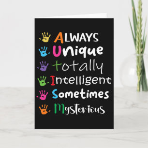 Autism Awareness Support Autism Kids For Mum Dad 1 Card