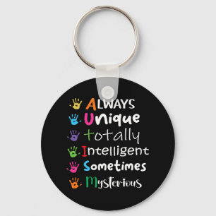 Autism Awareness Support Autism Kids For Mum Dad 1 Key Ring