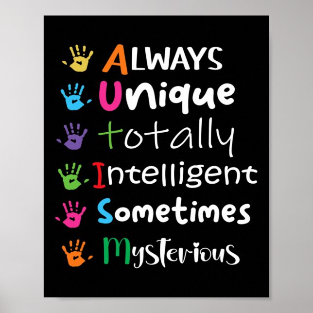 AUTISM AWARENESS Support Autism Kids for Mum Dad 1 Poster (Front)