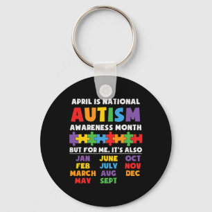 Autism Awareness Support Autism Kids For Mum Dad 2 Key Ring