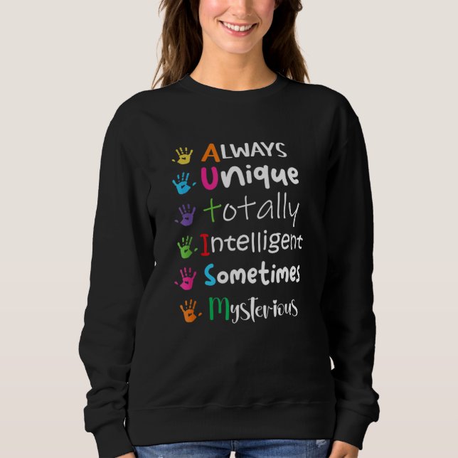 Autism Awareness Support Autism Kids For Mum Dad 2 Sweatshirt (Front)