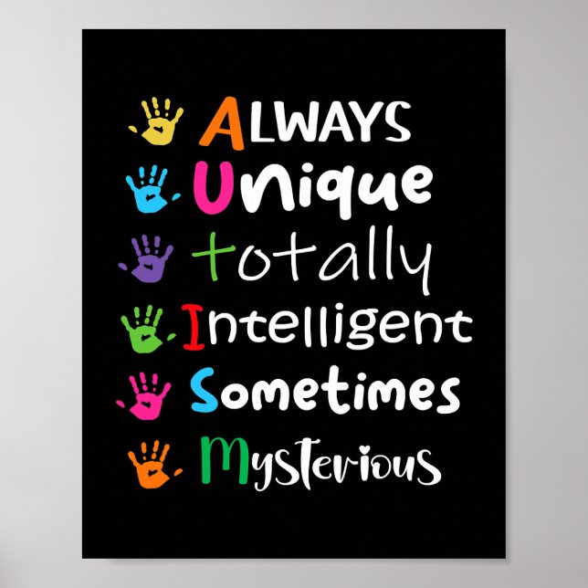 AUTISM AWARENESS Support Autism Kids For Mum Dad  Poster (Front)